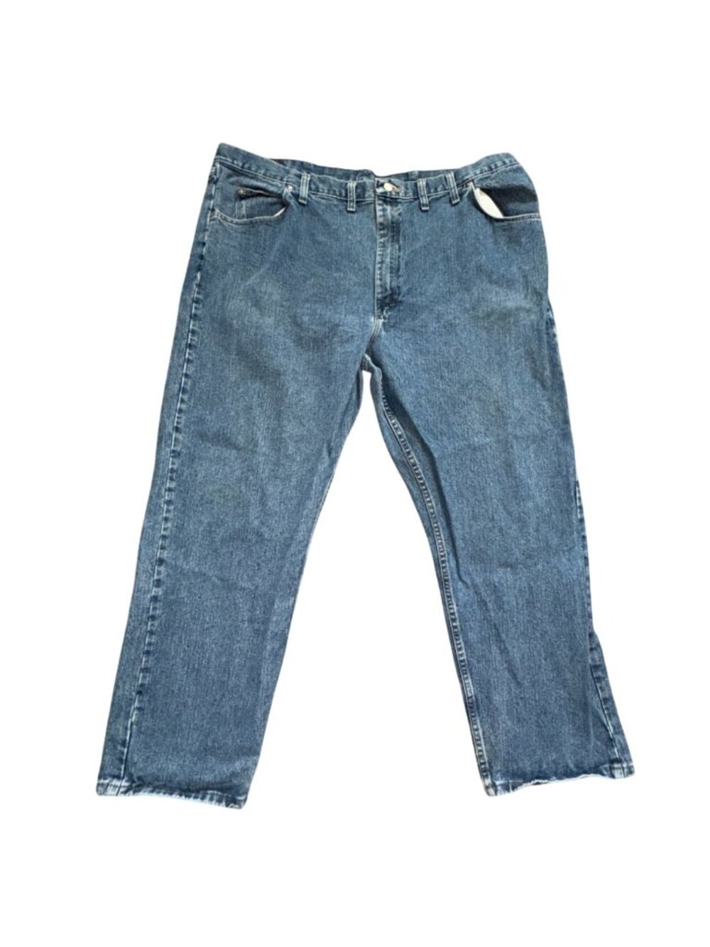 Wrangler Mens Relaxed Fit Denim Jeans-Blue-46x30-GUC